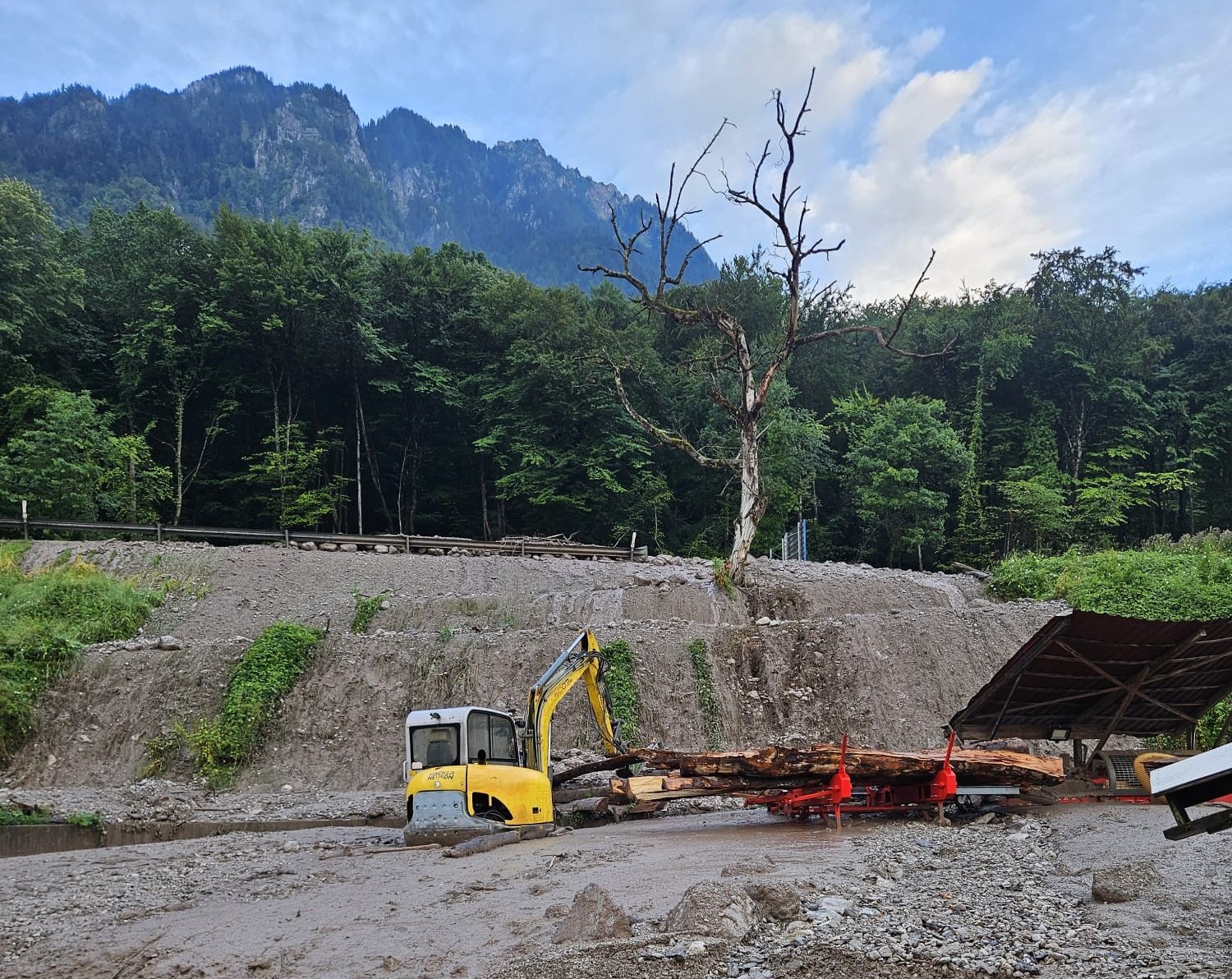 Port-Valais: la route reste fermée au moins jusqu'à jeudi soir